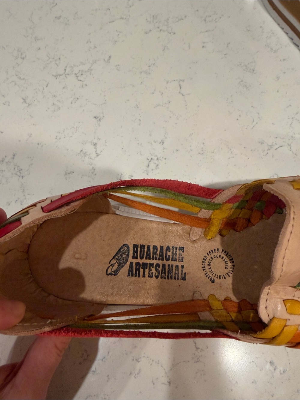Handwoven Rainbow Huarache Platform Slip-On Flats with Multicolor Accents Size 9 - Picture 2 of 7
